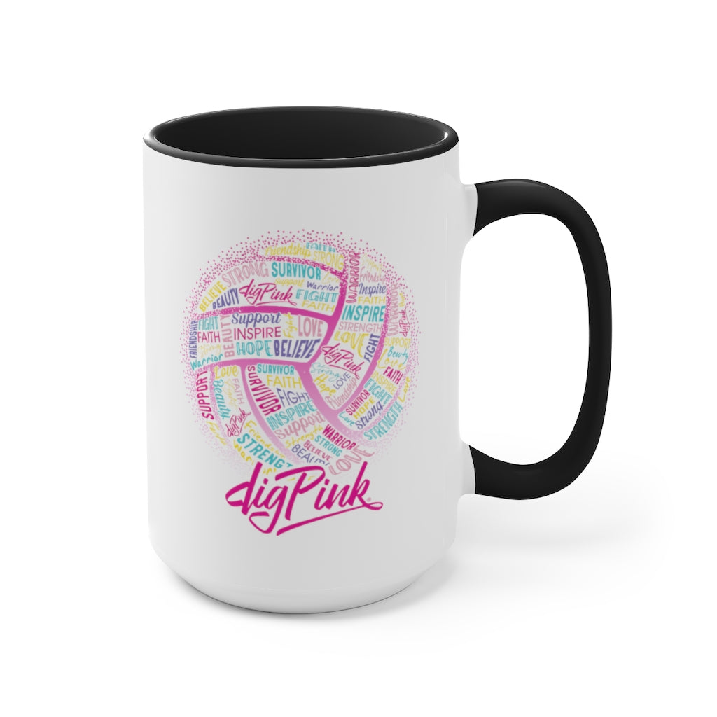 15oz Dig Pink® Inspirational "Words" Coffee/Tea Mug