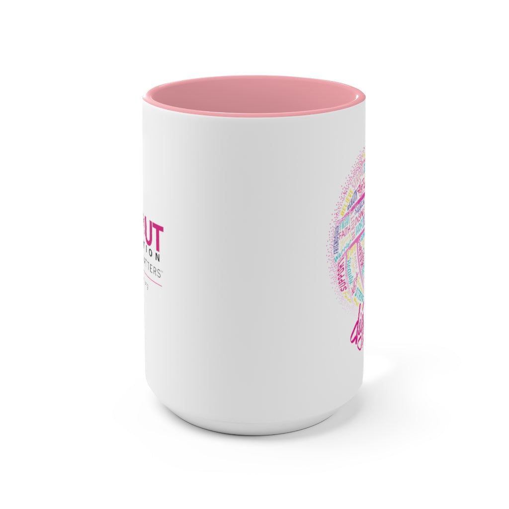 15oz Dig Pink® Inspirational "Words" Coffee/Tea Mug