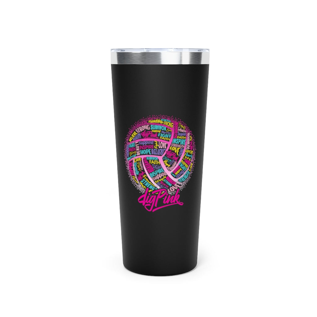 Dig Pink® Inspirational Words Copper Vacuum Insulated Tumbler, 22oz