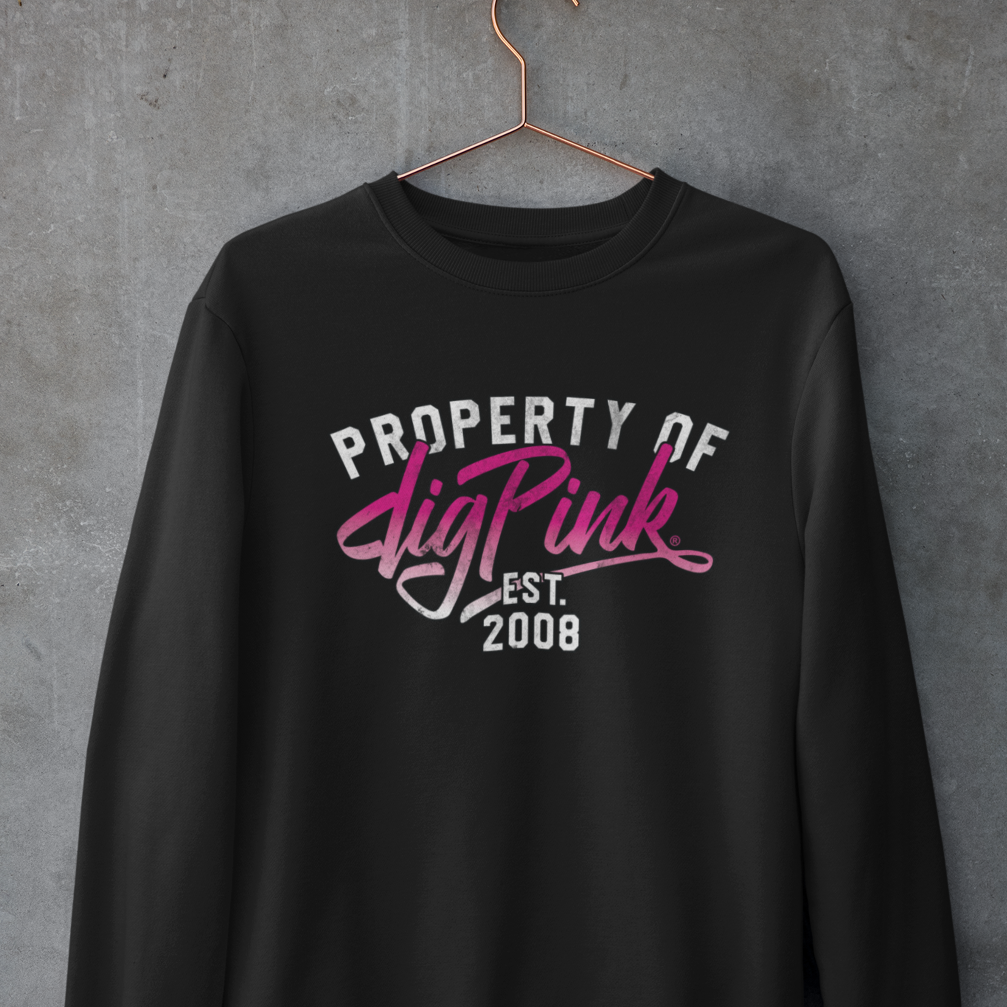 Property of Dig Pink® Champion Crew Neck Sweatshirt