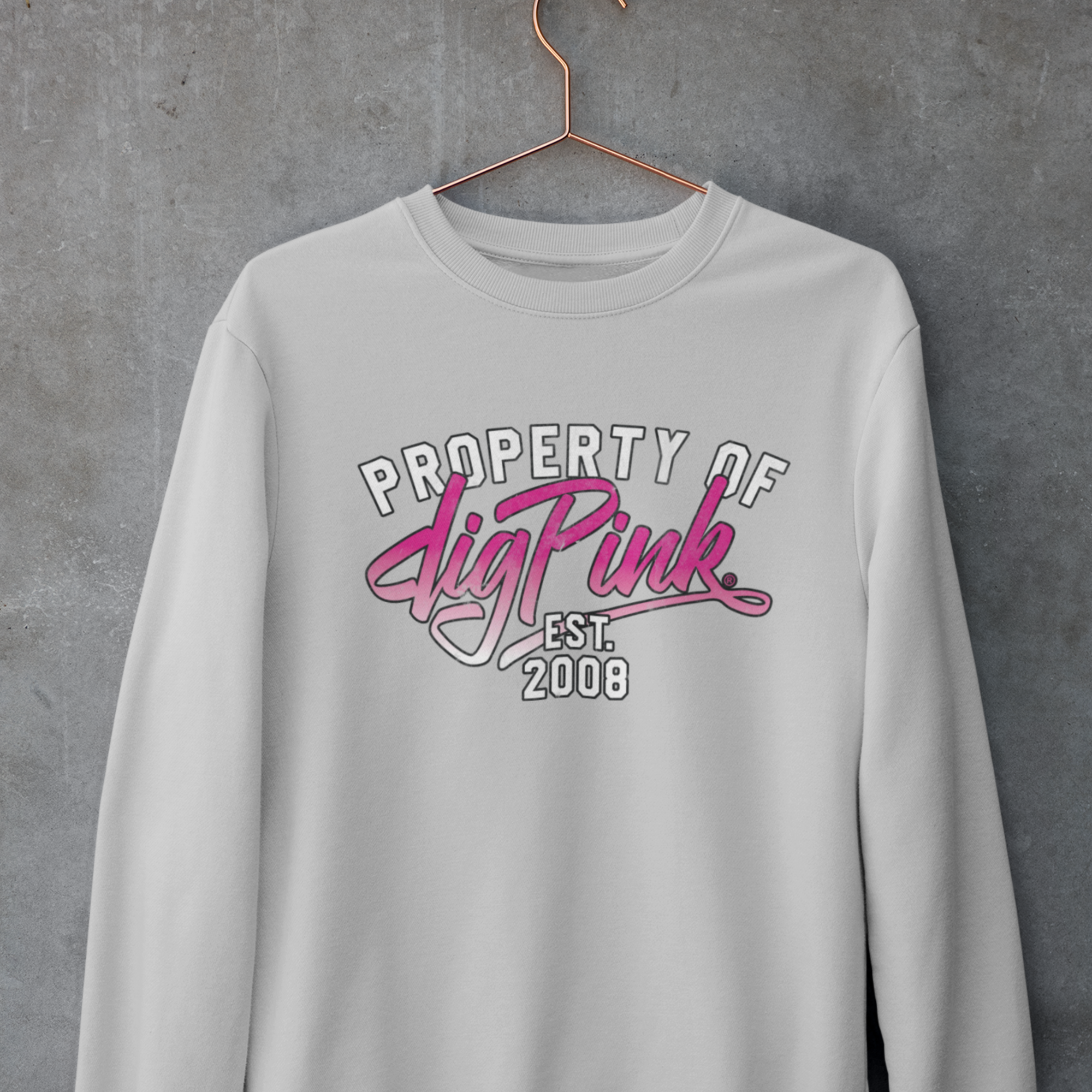 Property of Dig Pink® Champion Crew Neck Sweatshirt