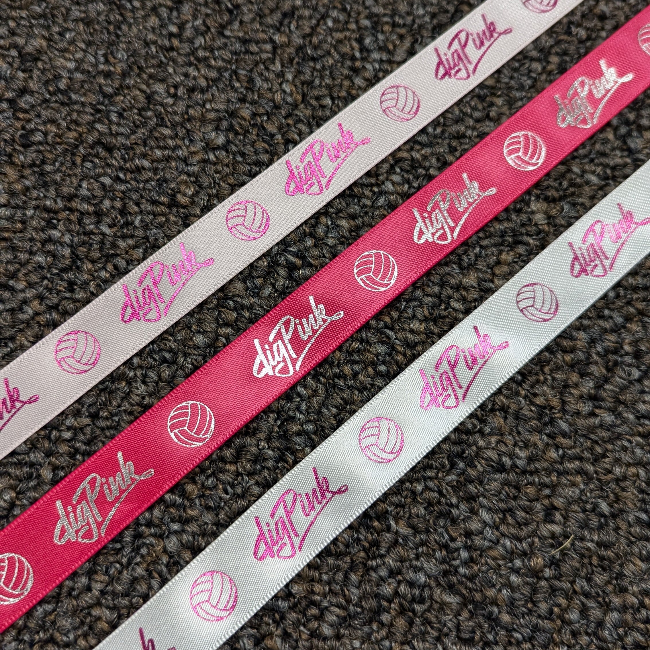 5 One Yard Dig Pink® Ribbons - 5/8