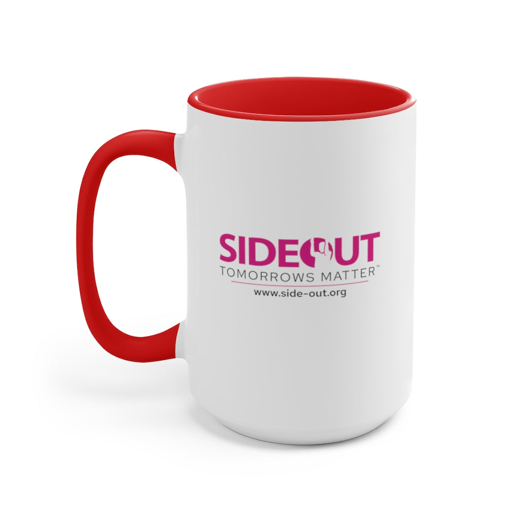Fun in the Sun Dig Pink® Two-Tone Coffee Mug, 15oz