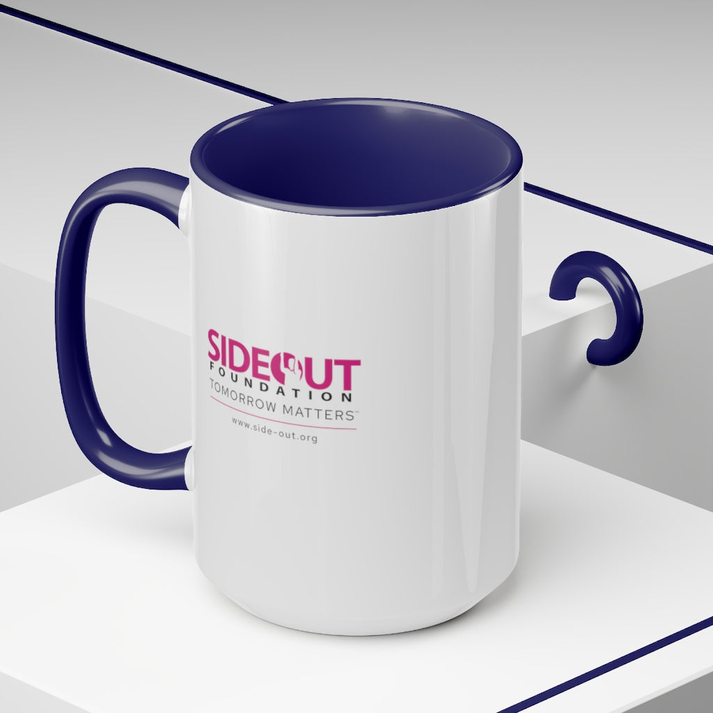 A Splash of Dig Pink® Two-Tone Coffee Mugs, 15oz
