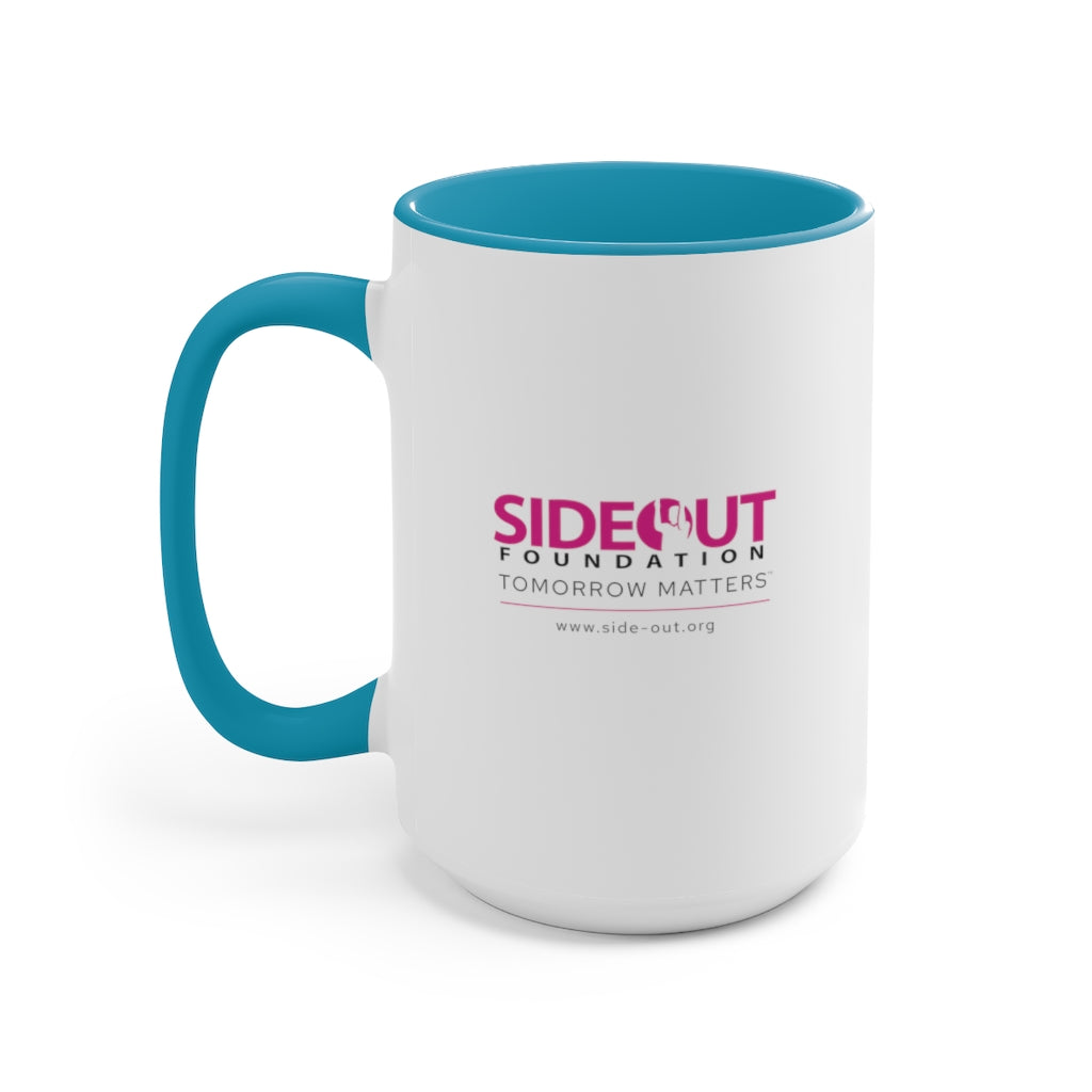 A Splash of Dig Pink® Two-Tone Coffee Mugs, 15oz