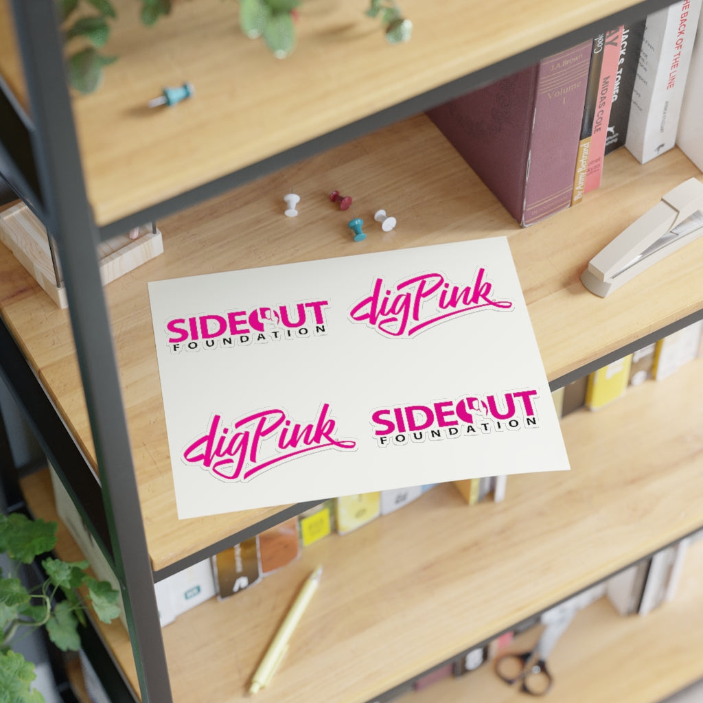 Side-Out/Dig Pink® Vinyl Sticker Sheets
