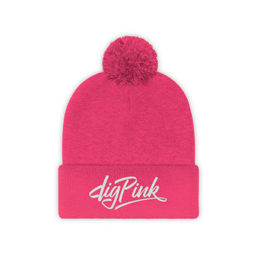 Dig Pink® Logo Pom Pom Beanie