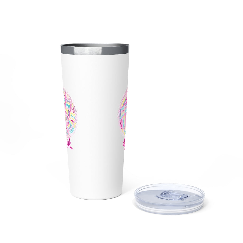 Dig Pink® Inspirational Words Copper Vacuum Insulated Tumbler, 22oz