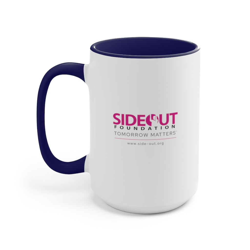 A Splash of Dig Pink® Two-Tone Coffee Mugs, 15oz