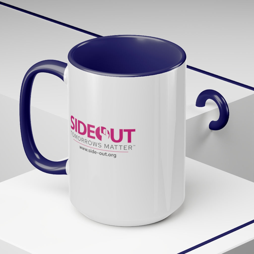 Fun in the Sun Dig Pink® Two-Tone Coffee Mug, 15oz