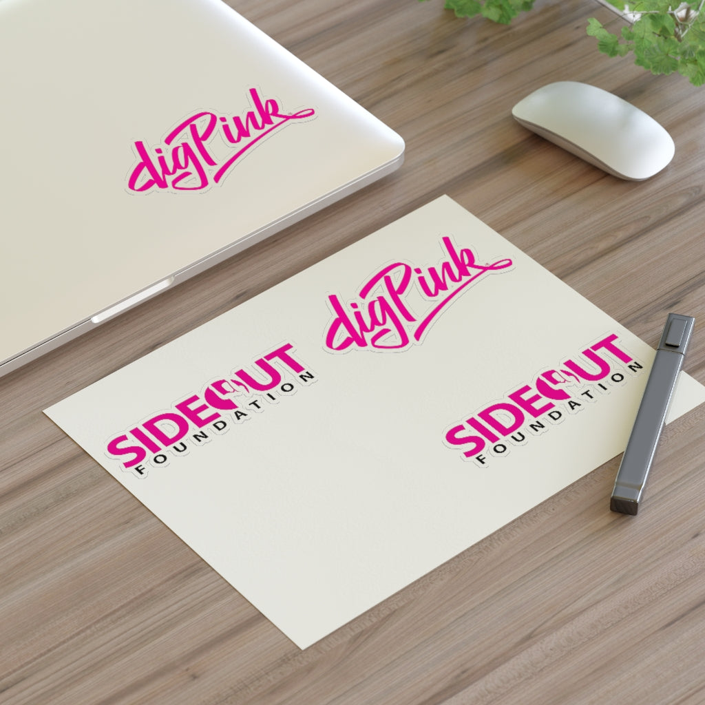 Dig Pink Card Side-Out/Dig Pink® Vinyl Sticker Sheets – Shop Dig Pink