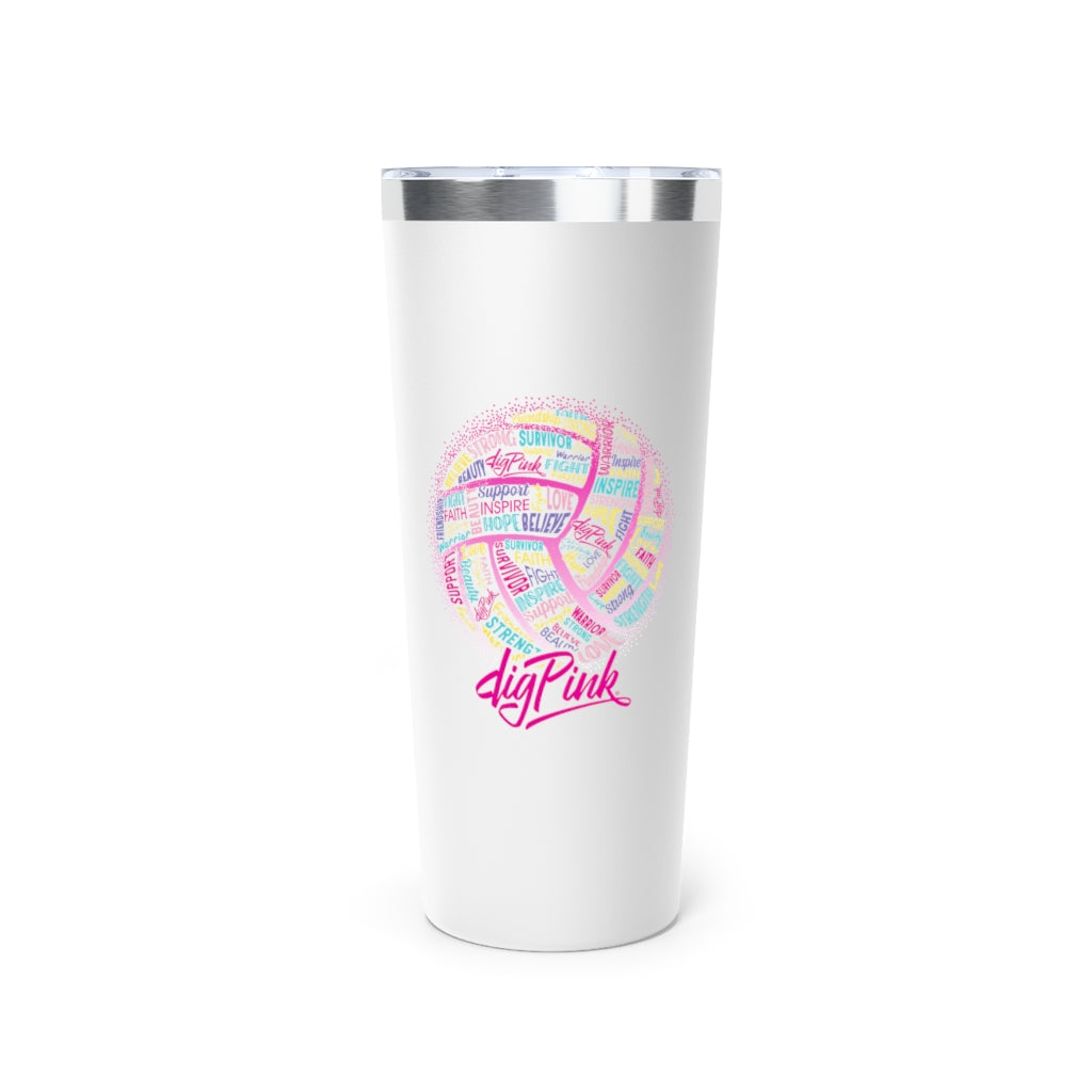 Dig Pink® Inspirational Words Copper Vacuum Insulated Tumbler, 22oz