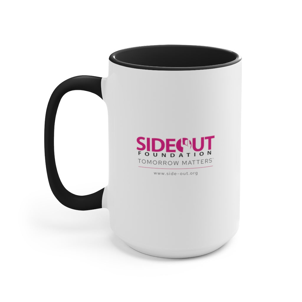 A Splash of Dig Pink® Two-Tone Coffee Mugs, 15oz
