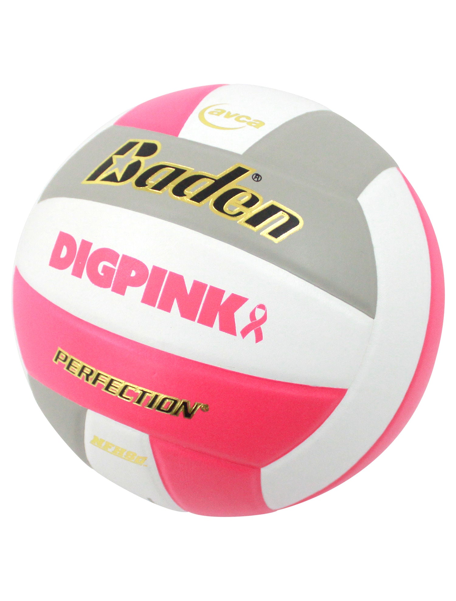 Official Baden Perfection Dig Pink® Leather Volleyball with Logos