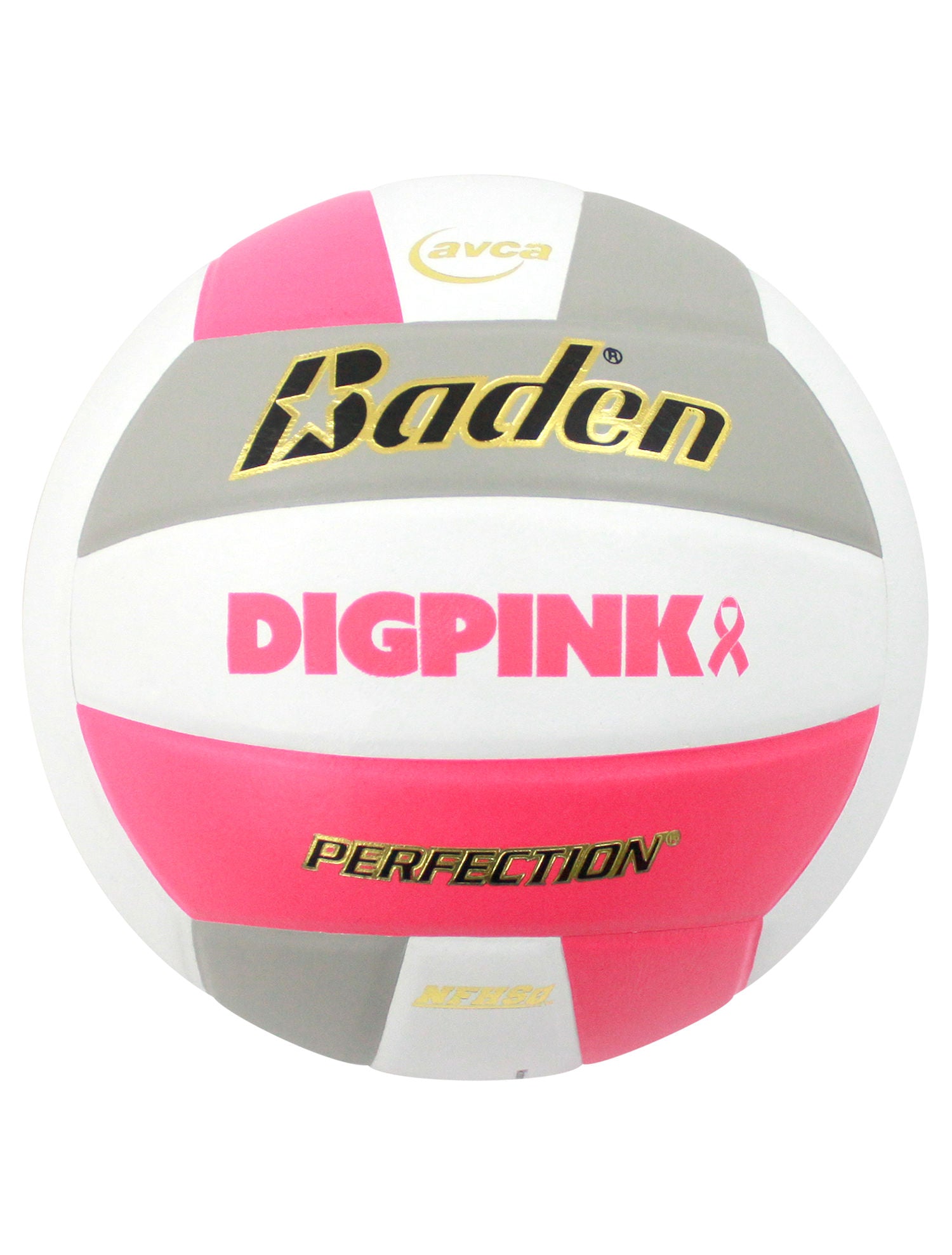 Official Baden Perfection Dig Pink® Leather Volleyball with Logos