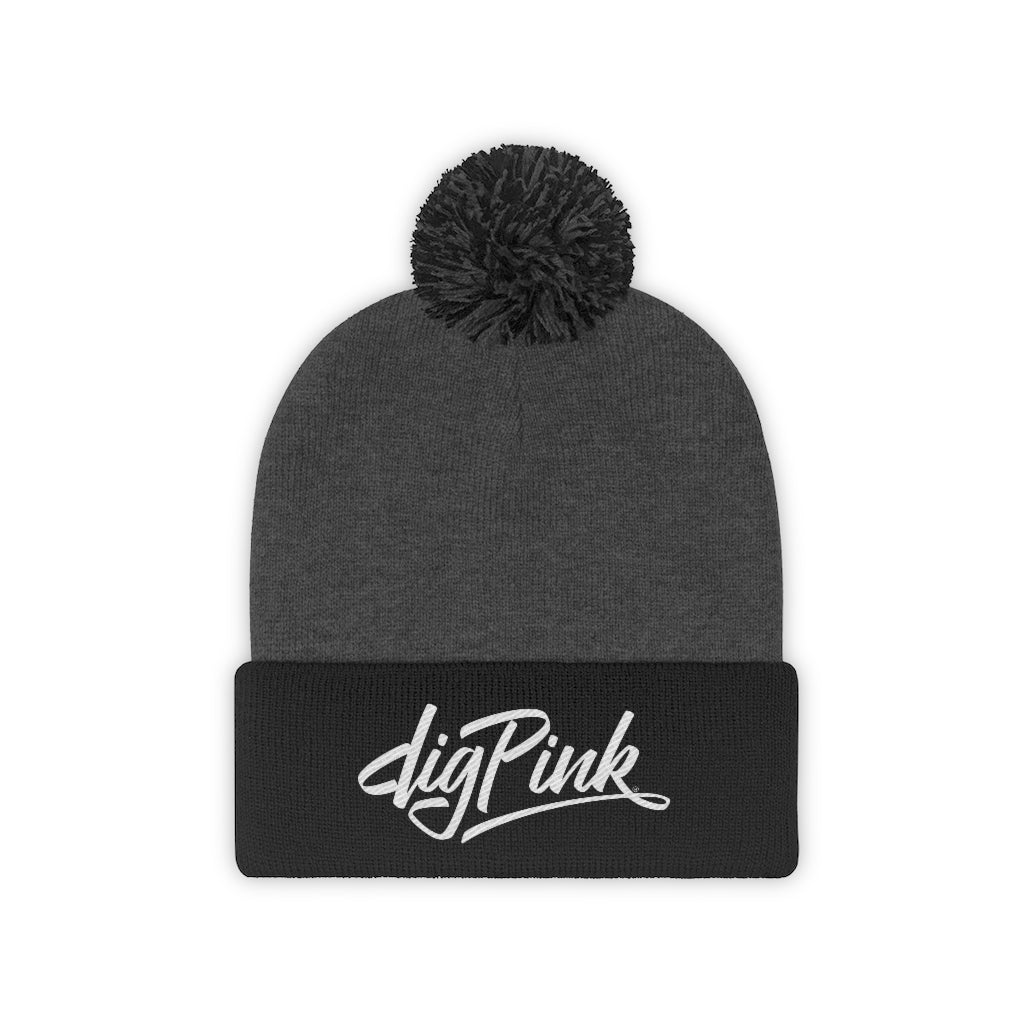 Dig Pink® Logo Pom Pom Beanie
