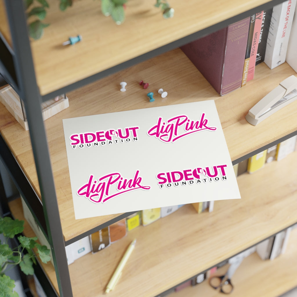 Side-Out/Dig Pink® Vinyl Sticker Sheets