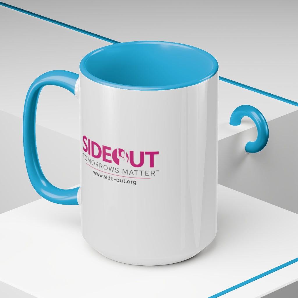 Fun in the Sun Dig Pink® Two-Tone Coffee Mug, 15oz