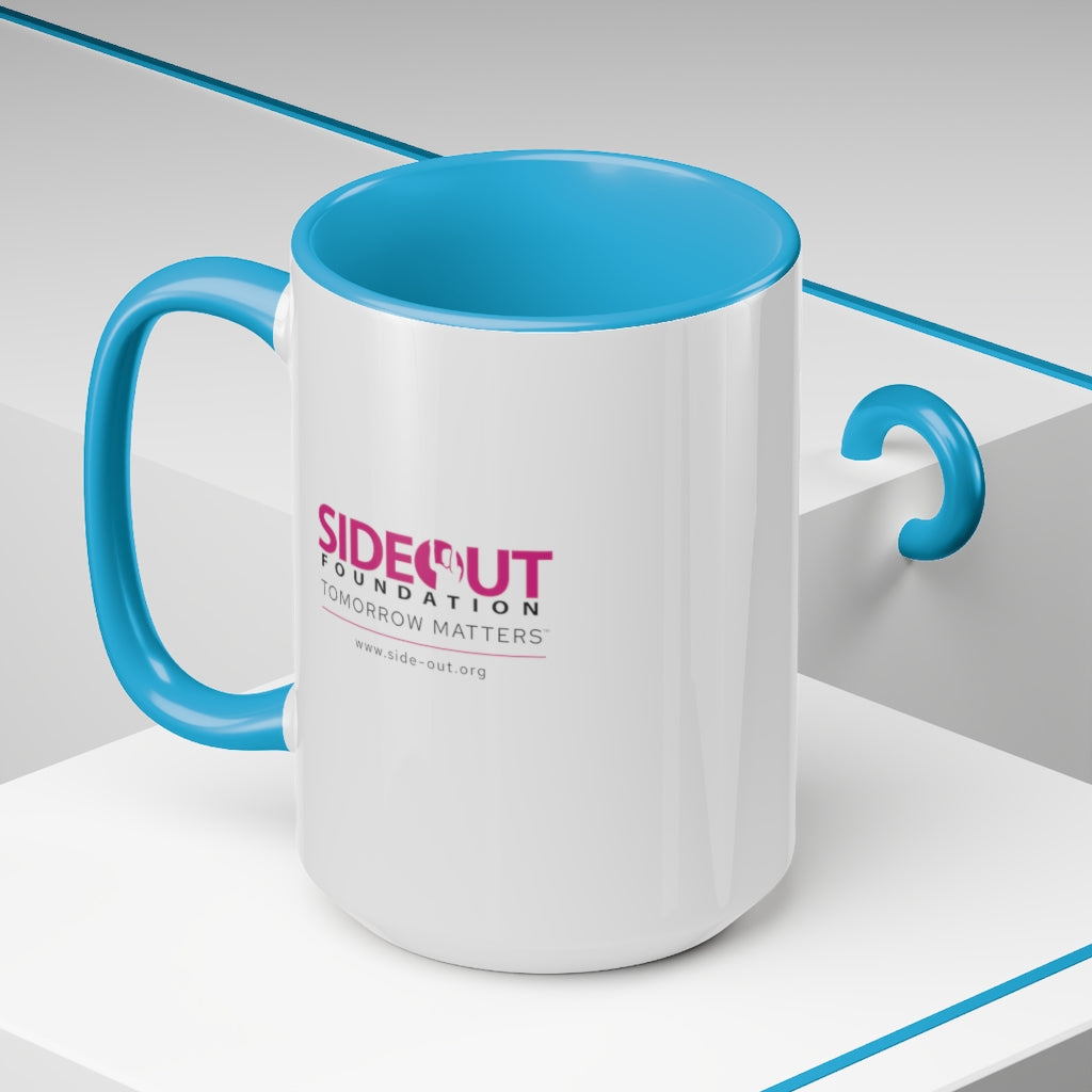 A Splash of Dig Pink® Two-Tone Coffee Mugs, 15oz