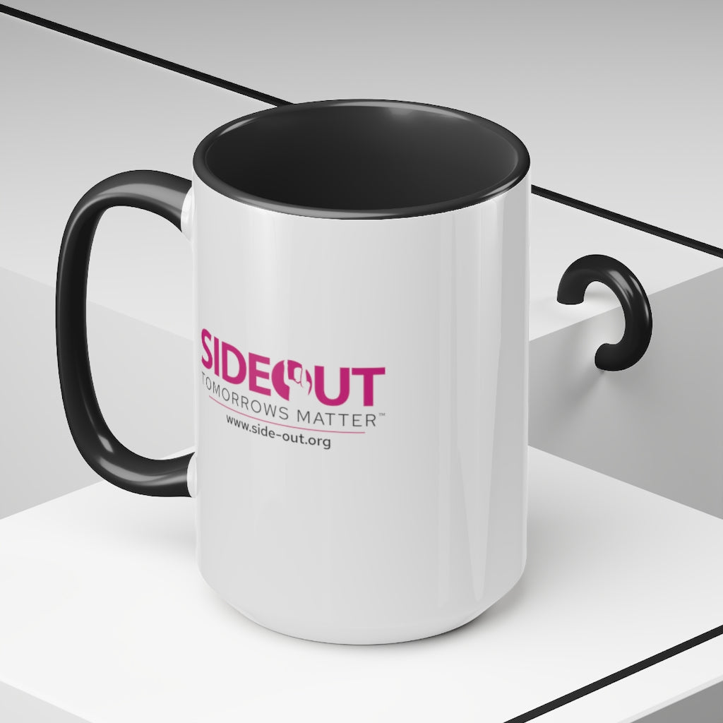 Fun in the Sun Dig Pink® Two-Tone Coffee Mug, 15oz