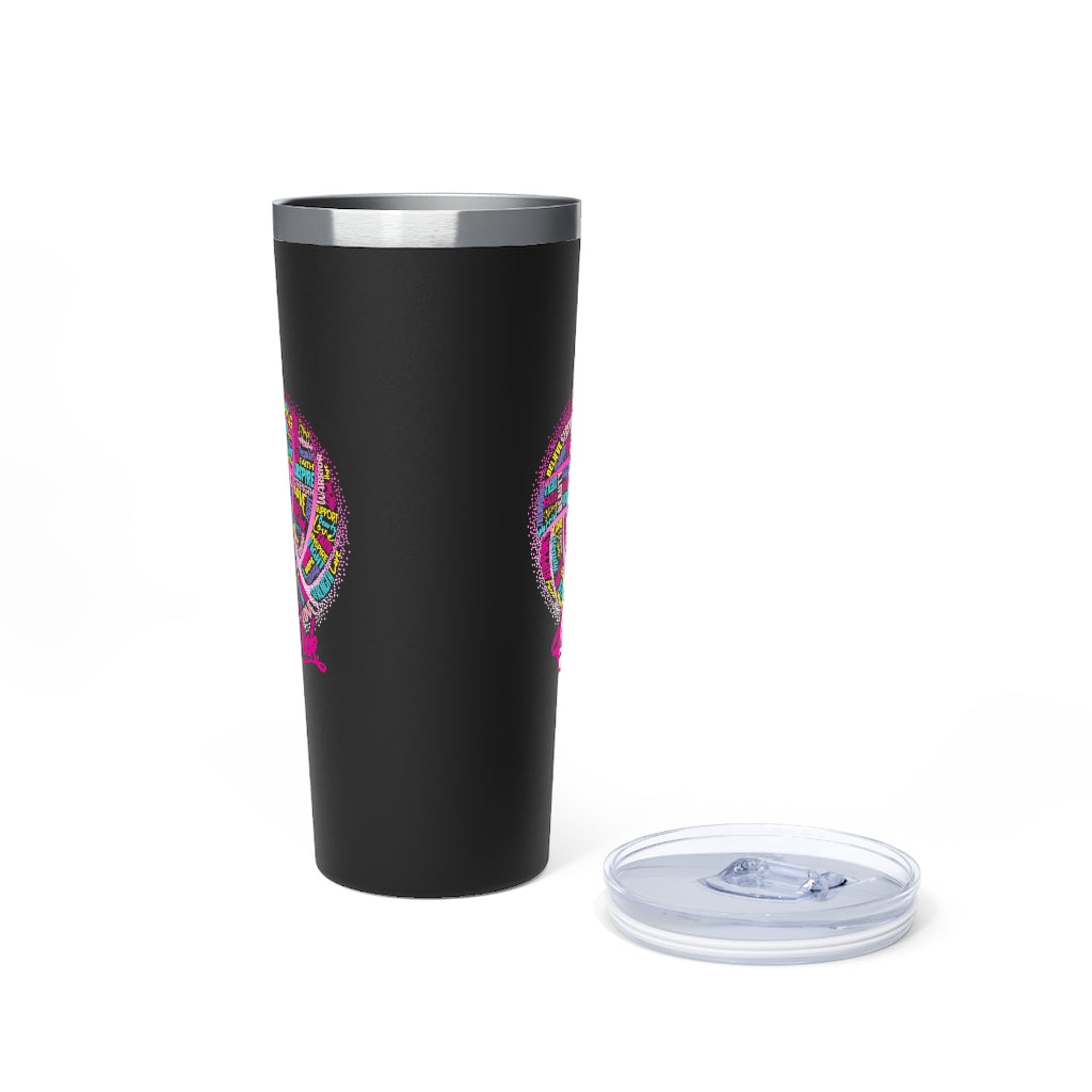 Dig Pink® Inspirational Words Copper Vacuum Insulated Tumbler, 22oz