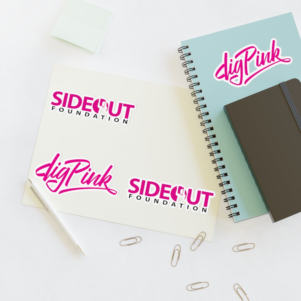 Side-Out/Dig Pink® Vinyl Sticker Sheets